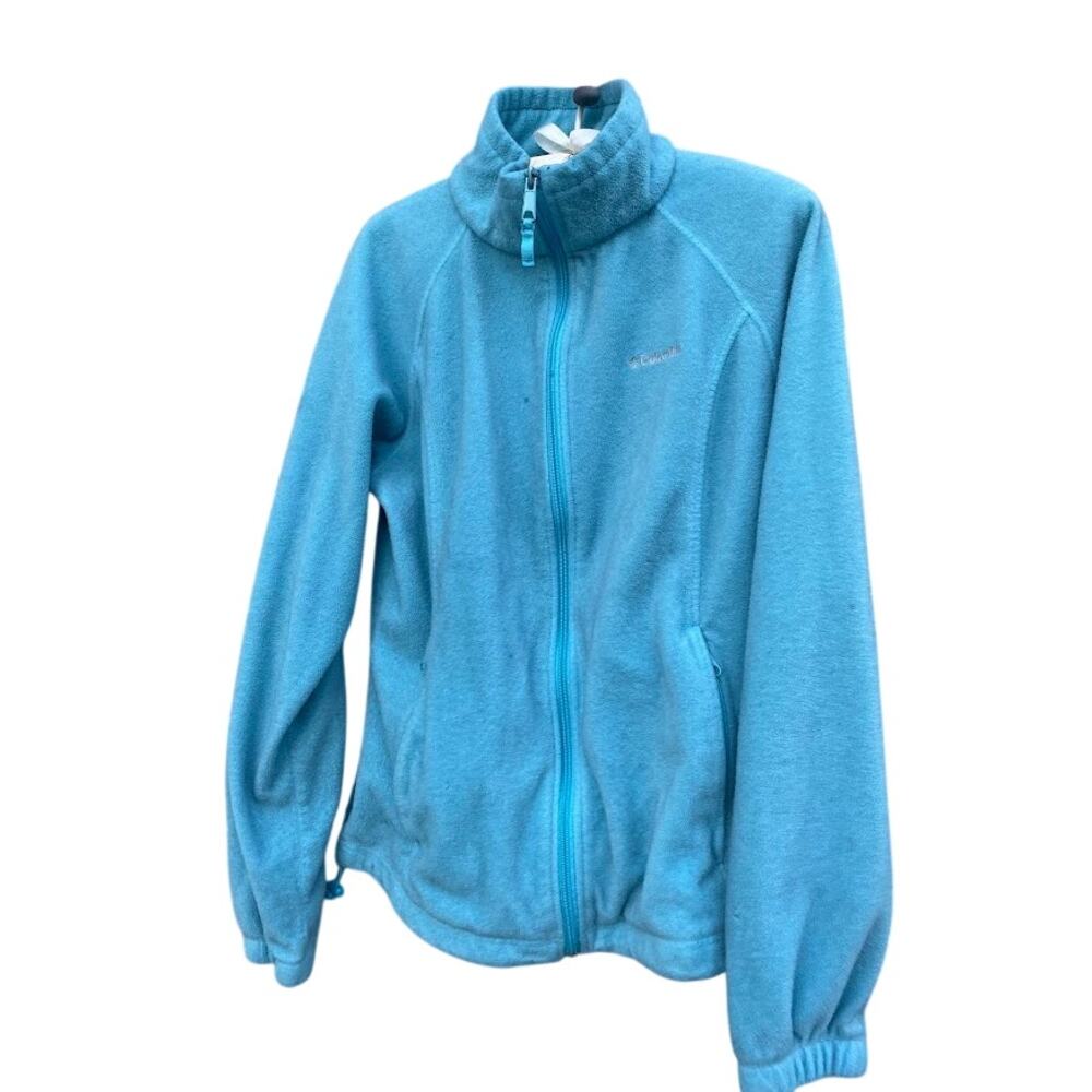 • Columbia Benton Springs Fleece Jacket Aqua Blue XL Flawed